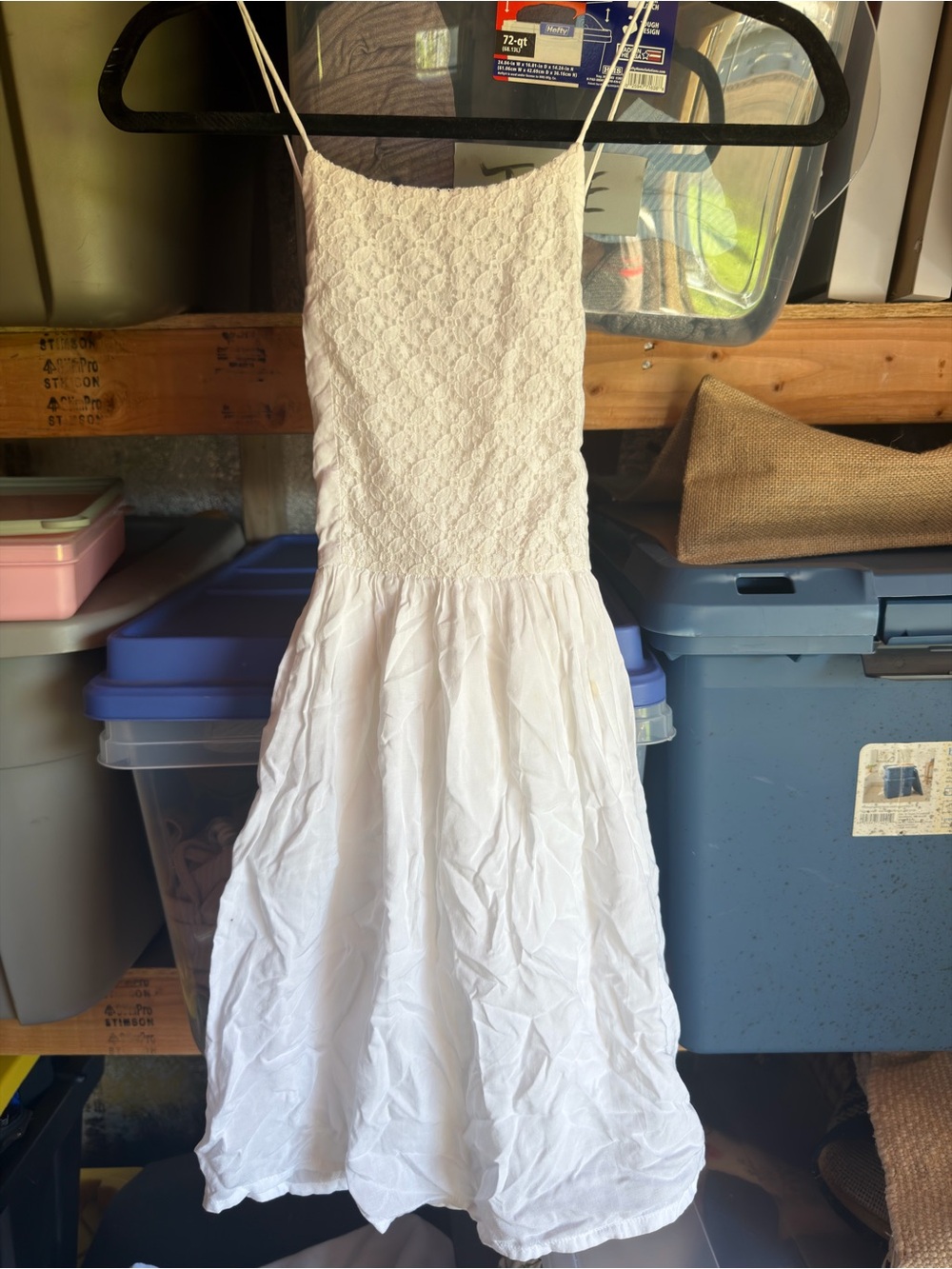 Tucker + Tate White Smocked Tank with Spaghetti Straps